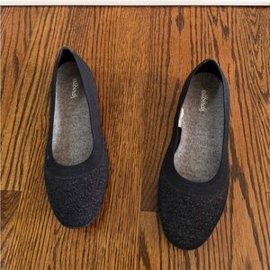 Allbirds Tree Breezer Ballet Flat Heathered Black Gray Women's 9.5